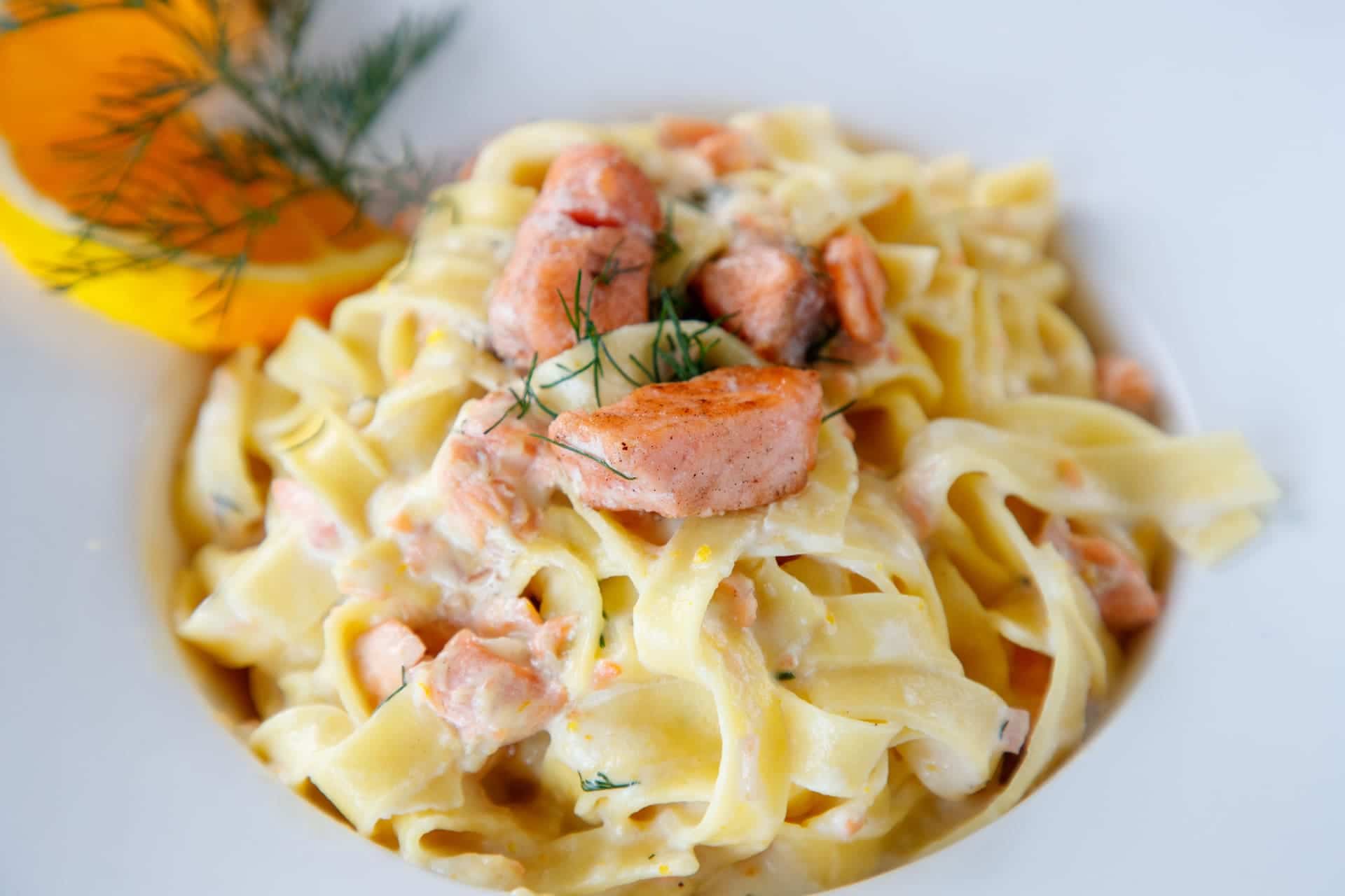 10 Minute Creamy Salmon Pasta by Get Going