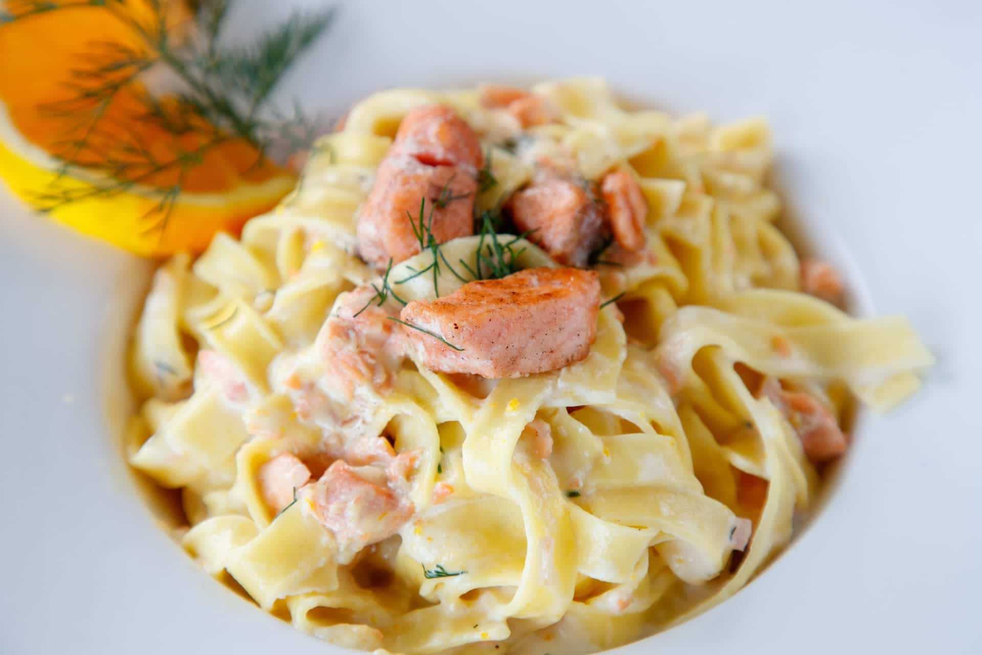 10 Minute Creamy Salmon Pasta