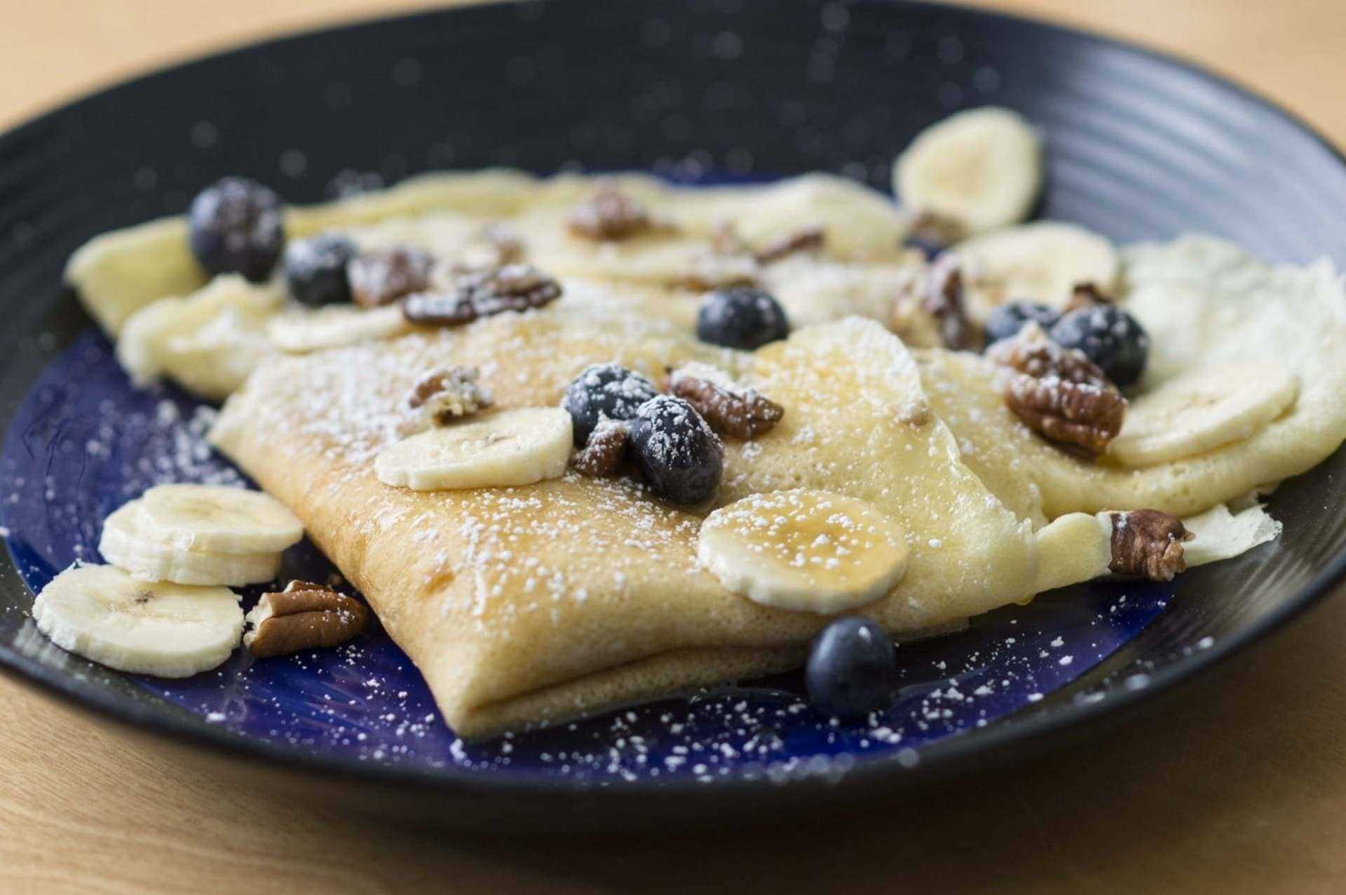 Blueberry & Banana Protein Crepes