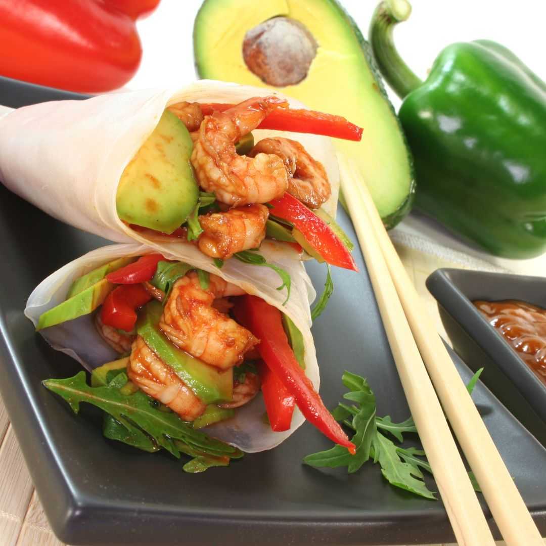 Shrimp, Avocado & Feta Wrap