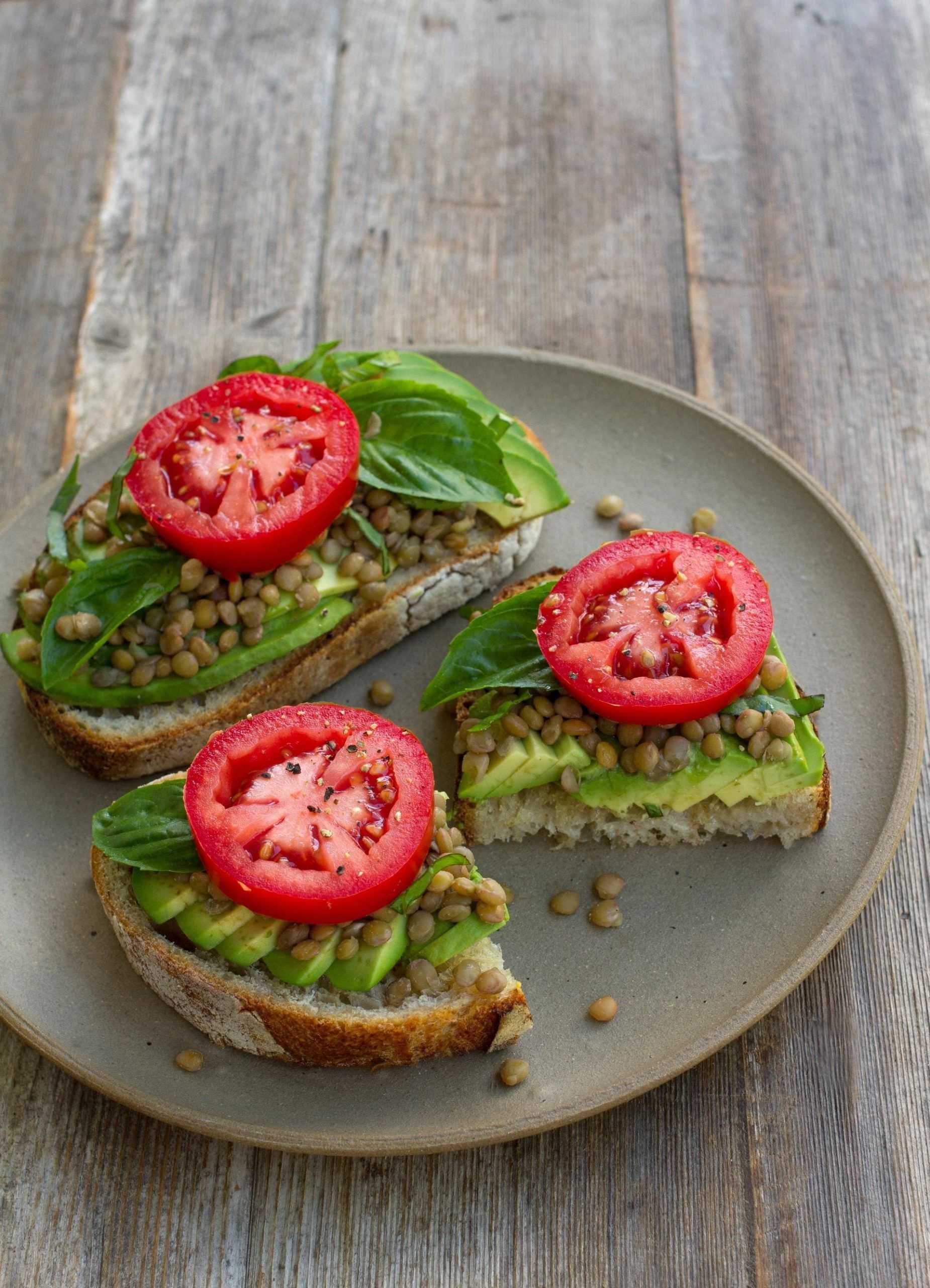 Lentil & Avocado Toast