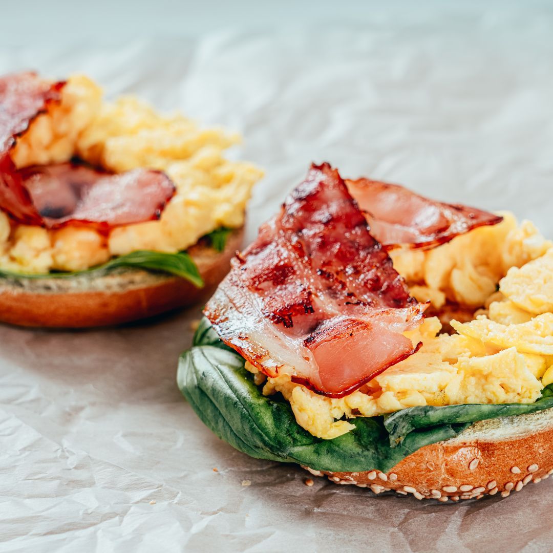 Gruyère, Bacon, and Spinach Scrambled Eggs by Get Going | Get Going Personal Training